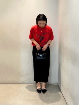 「CHARLES & KEITH（チャールズ & キース）のアイテム（バレエシューズ）」を使った、CHARLES & KEITHさん（レディース・160cm）の夏コーディネート