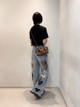 「CHARLES & KEITH（チャールズ & キース）のアイテム（トートバッグ）」を使った、CHARLES & KEITHさん（レディース・160cm）の夏コーディネート