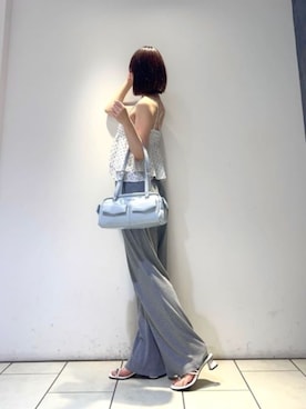 「CHARLES & KEITH（チャールズ & キース）のRachel レイチェル マルチポケット ショルダーバッグ（ショルダーバッグ）」を使った、CHARLES & KEITHさん（レディース・160cm）の夏コーディネート