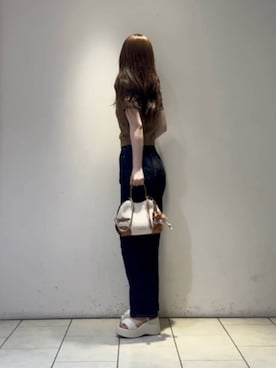 「CHARLES & KEITH（チャールズ & キース）のアイテム（トートバッグ）」を使った、CHARLES & KEITHさん（レディース・160cm）の夏コーディネート