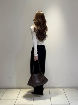 「CHARLES & KEITH（チャールズ & キース）のCalla カルラ トートバッグ（トートバッグ、ブラウン系）」を使った、CHARLES & KEITHさん（レディース・160cm）の夏コーディネート