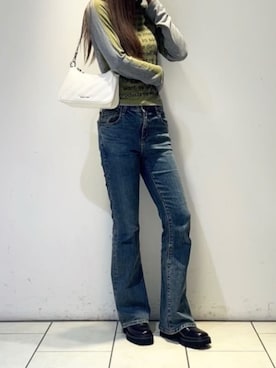 「アイテム（ブーツ、レッド系）」を使った、CHARLES & KEITHさん（レディース・160cm）の秋コーディネート