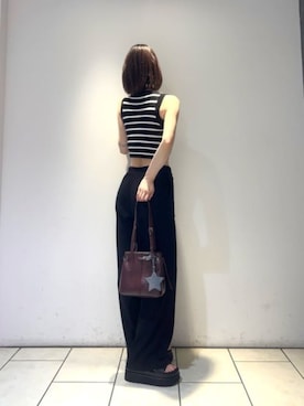 「CHARLES & KEITH（チャールズ & キース）のアイテム（サンダル）」を使った、CHARLES & KEITHさん（レディース・160cm）の夏コーディネート