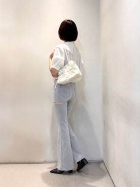 「CHARLES & KEITH（チャールズ & キース）のYvette イヴェット メリージェーンスリングバックパンプス（パンプス、ブラック系）」を使った、CHARLES & KEITHさん（レディース・160cm）の夏コーディネート