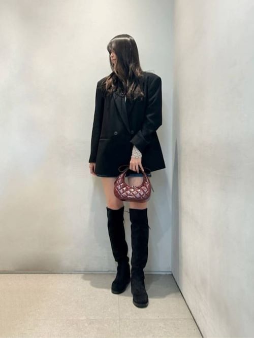 Janie ジェイニー キルトボウハンドル クレセントバッグ（ショルダー