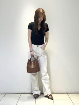 「CHARLES & KEITH（チャールズ & キース）のアイテム（バレエシューズ）」を使った、CHARLES & KEITHさん（レディース・160cm）の夏コーディネート