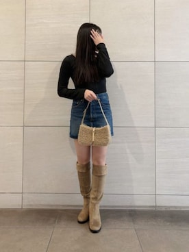 「CHARLES & KEITH（チャールズ & キース）のアイテム（ブーツ）」を使った、CHARLES & KEITHさん（レディース・160cm）の秋コーディネート