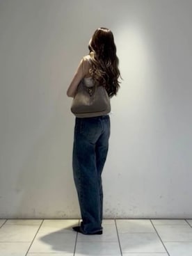 「CHARLES & KEITH（チャールズ & キース）のAmbrosiaアンブロシアジェムエンベリッシュドスリッポンフラット（サンダル、ブラック系）」を使った、CHARLES & KEITHさん（レディース・160cm）の夏コーディネート