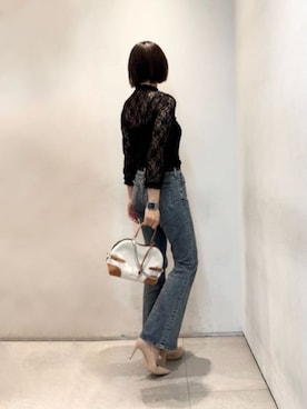 「CHARLES & KEITH（チャールズ & キース）のポインテッドトゥ スティレットパンプス / Pointed Toe Stiletto Pumps（パンプス、ベージュ系）」を使った、CHARLES & KEITHさん（レディース・160cm）の夏コーディネート