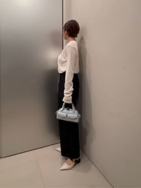 「CHARLES & KEITH（チャールズ & キース）のYvette イヴェット メリージェーンスリングバックパンプス（パンプス、ホワイト系）」を使った、CHARLES & KEITHさん（レディース・160cm）の春コーディネート