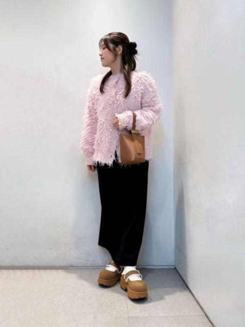 Bergen ベルゲン テクスチャーファートリムバックルプラットフォーム