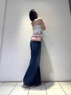 「CHARLES & KEITH（チャールズ & キース）のMeadowメドーストラッピーブロックヒールサンダル（サンダル、ホワイト系）」を使った、CHARLES & KEITHさん（レディース・160cm）の夏コーディネート