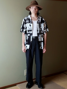 ハットを使った アロハシャツ のメンズ人気ファッションコーディネート Wear