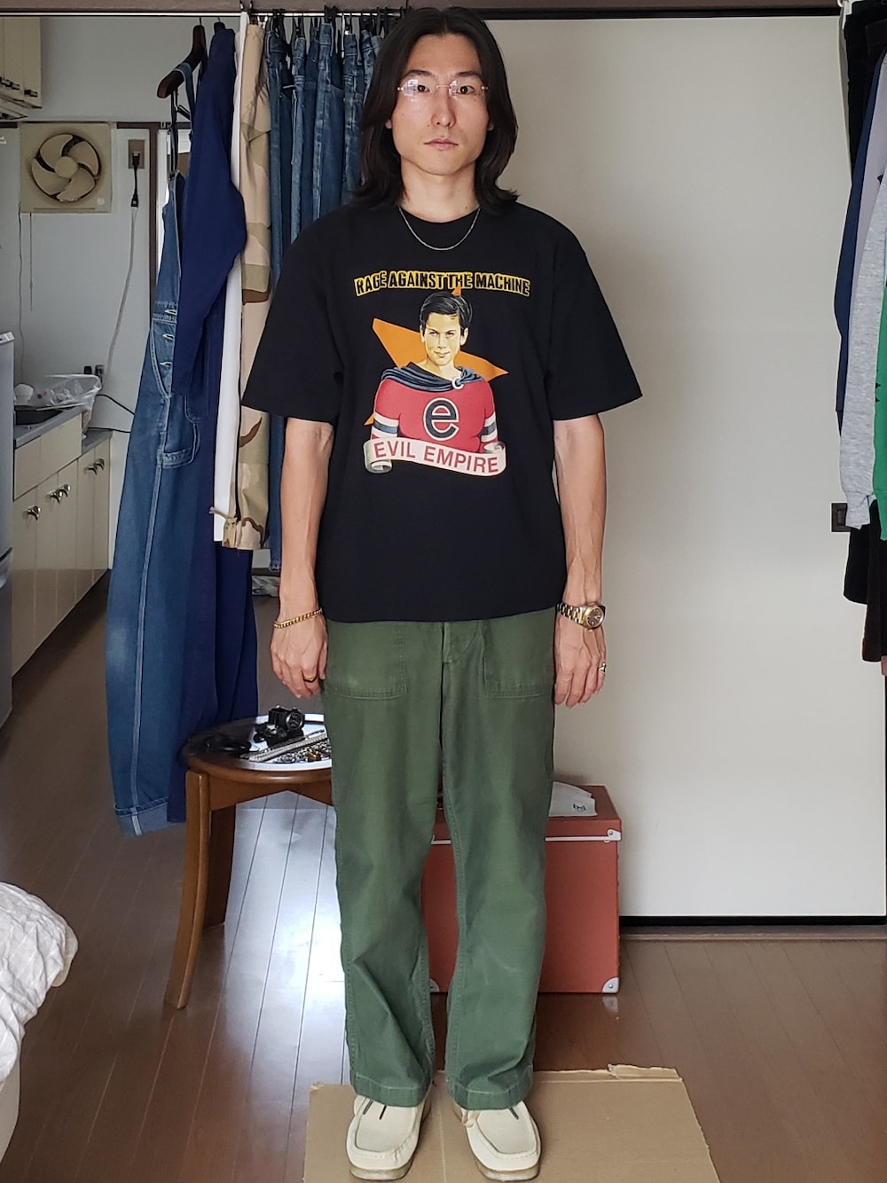 ヨッシー様 C6142 モノトーンTシャツコーデ ヘビーローテーション間違いなし！【LEON×B'2nd×wjk