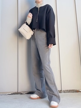 「メルトン」｜m♡ao*さん（レディース・152cm）の冬コーディネート