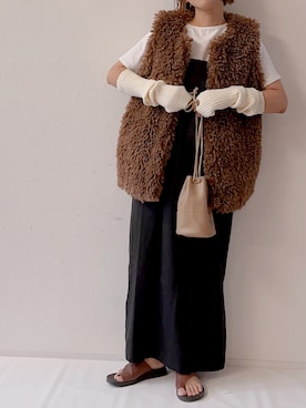 「Auntie Rosa Holiday（アンティローザホリデー）のアイテム（ワンピース）」を使った、m♡ao*さん（レディース・152cm）の秋コーディネート