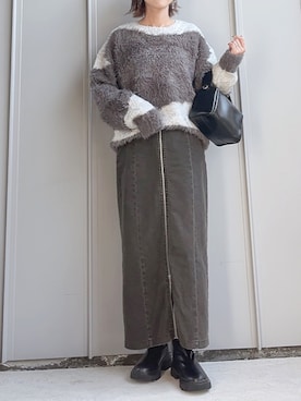 「tiptop」｜「アイテム（スカート）」を使った、m♡ao*さん（レディース・152cm）の冬コーディネート