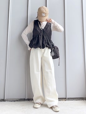 「KiU（キウ）のアイテム」を使った、m♡ao*さん（レディース・152cm）の夏コーディネート