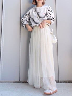 「ANGIE（アンジー）のアイテム」を使った、m♡ao*さん（レディース・152cm）の夏コーディネート