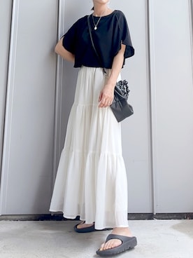 「GeeRA（ジーラ）のアイテム」を使った、m♡ao*さん（レディース・152cm）の夏コーディネート