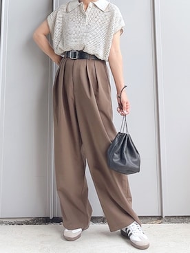 「CIAOPANIC TYPY（チャオパニックティピー）のアイテム（パンツ）」を使った、m♡ao*さん（レディース・152cm）の夏コーディネート