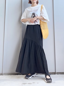 「DULTON（ダルトン）のアイテム（バッグ）」を使った、m♡ao*さん（レディース・152cm）の夏コーディネート