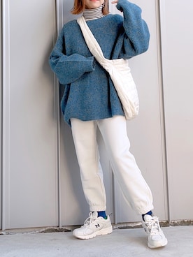 「tiptop（ティップトップ）の前後2wayニットカーディガン（カーディガン/ボレロ）」を使った、m♡ao*さん（レディース・152cm）の冬コーディネート