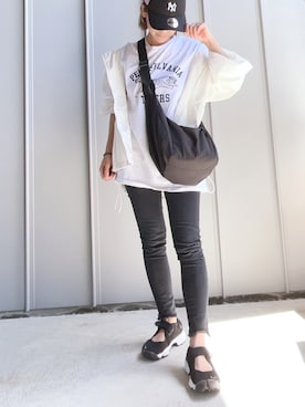 「アイテム（マウンテンパーカー）」を使った、m♡ao*さん（レディース・152cm）の春コーディネート