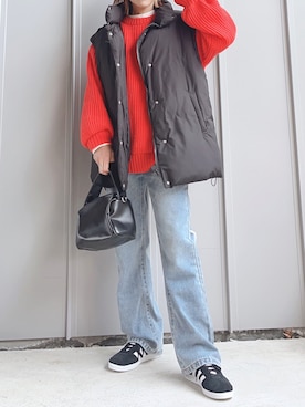 「Auntie Rosa Holiday（アンティローザホリデー）のアイテム（ニット/セーター）」を使った、m♡ao*さん（レディース・152cm）の冬コーディネート