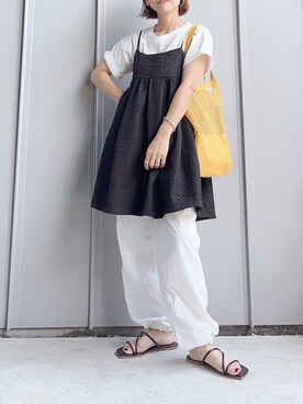 「DULTON（ダルトン）のアイテム（バッグ）」を使った、m♡ao*さん（レディース・152cm）の夏コーディネート