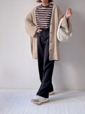 「ニットカーディガン」｜m♡ao*さん（レディース・152cm）の秋コーディネート