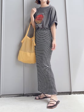 「DULTON（ダルトン）のアイテム（バッグ）」を使った、m♡ao*さん（レディース・152cm）の夏コーディネート