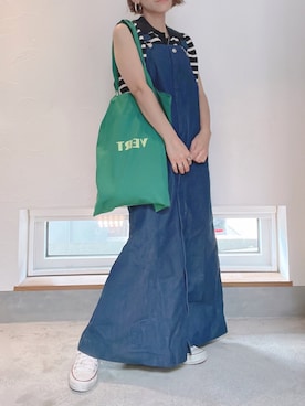 「ノースリーブニット」｜「アイテム（ワンピース/ドレス）」を使った、m♡ao*さん（レディース・152cm）の秋コーディネート