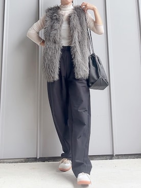 「アイテム（ベスト）」を使った、m♡ao*さん（レディース・152cm）の秋コーディネート