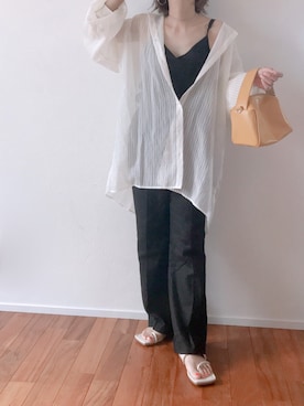 「ANGIE（アンジー）のアイテム」を使った、m♡ao*さん（レディース・152cm）の夏コーディネート