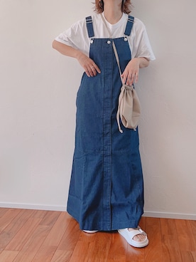 「ANGIE（アンジー）のアイテム（ジャンパースカート）」を使った、m♡ao*さん（レディース・152cm）の夏コーディネート
