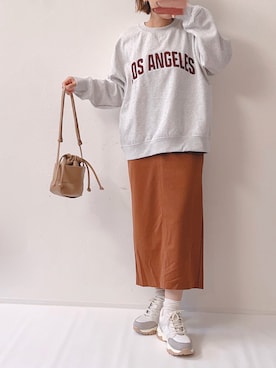 「ANGIE（アンジー）のアイテム」を使った、m♡ao*さん（レディース・152cm）の秋コーディネート