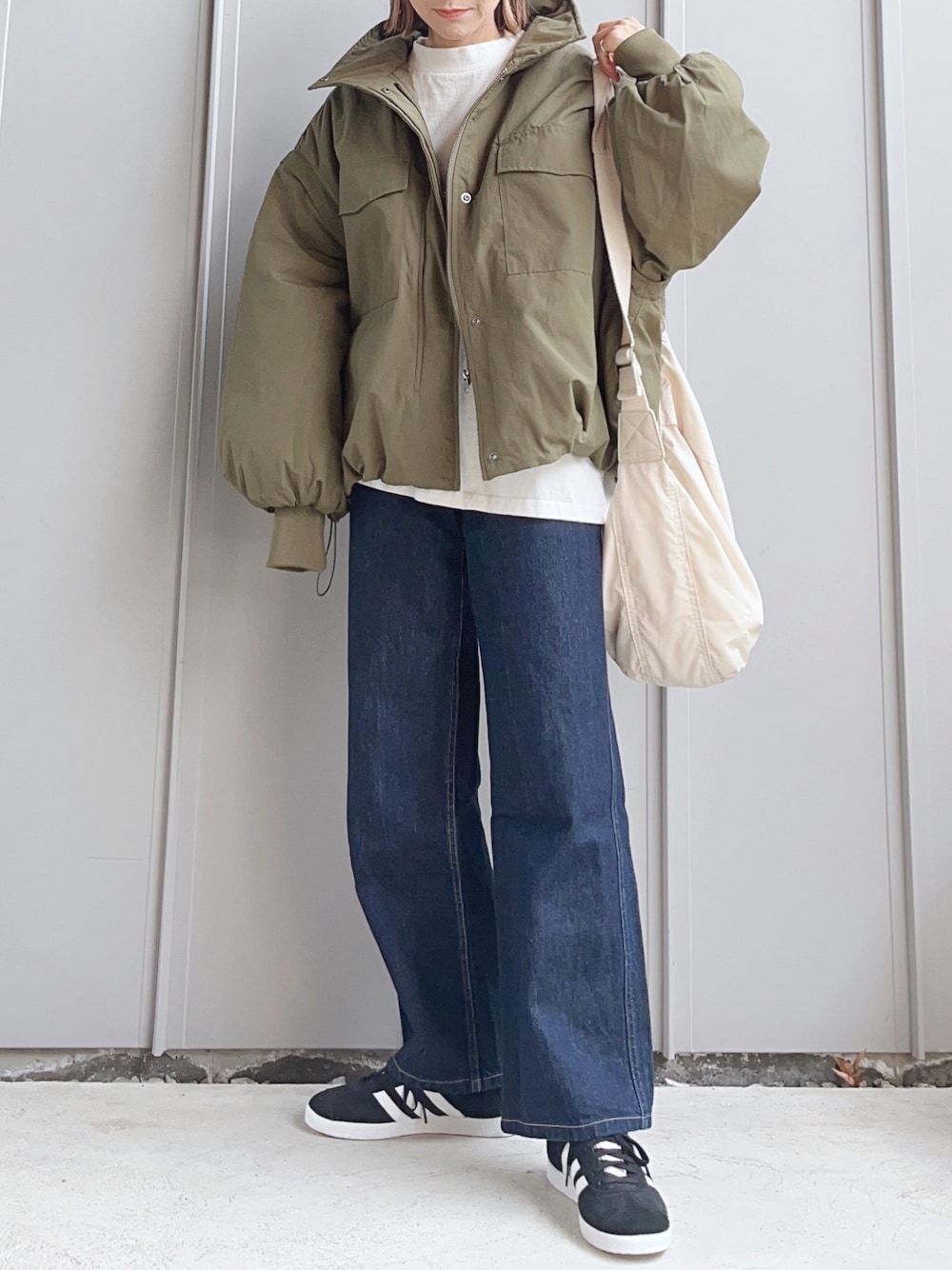 マルチウェイ】ミリタリー裾ドロストスタンドブルゾンを使った人気