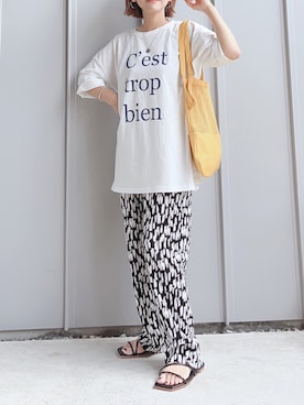 「DULTON（ダルトン）のアイテム（バッグ）」を使った、m♡ao*さん（レディース・152cm）の夏コーディネート