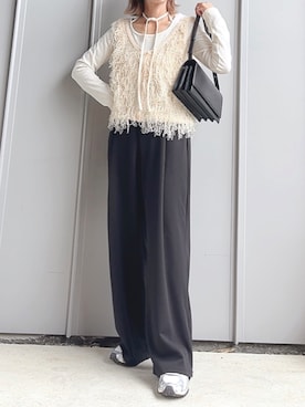 「tiptop（ティップトップ）のアイテム（パンツ）」を使った、m♡ao*さん（レディース・152cm）の春コーディネート