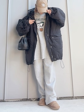 「アイテム（キャップ）」を使った、m♡ao*さん（レディース・152cm）の秋コーディネート