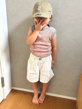 「アイテム（帽子）」を使った、てむ✱✱さん（レディース・100cm）の夏コーディネート