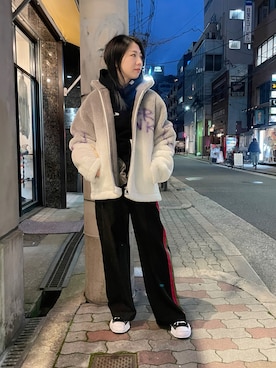 「ROYAL FLASH（ロイヤルフラッシュ）のアイテム（ジャケット/アウター）」を使った、なべさん（レディース・161cm）の冬コーディネート