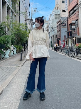 「RehersalL（リハーズオール）のアイテム」を使った、なべさん（レディース・161cm）の夏コーディネート