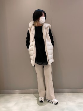 「VOILE BLANCHE（ボイルブランシェ）のアイテム」を使った、なべさん（レディース・161cm）の秋コーディネート