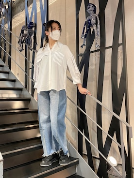 「RehersalL（リハーズオール）のアイテム」を使った、なべさん（レディース・161cm）の夏コーディネート