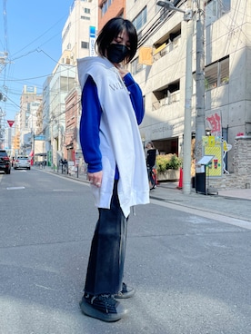 「RehersalL（リハーズオール）のアイテム」を使った、なべさん（レディース・161cm）の春コーディネート
