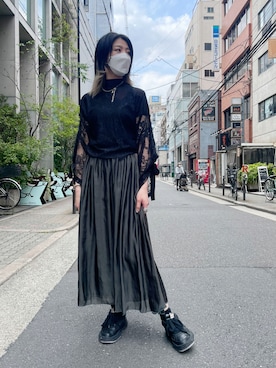 「RehersalL（リハーズオール）のアイテム」を使った、なべさん（レディース・161cm）の春コーディネート