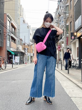 「RehersalL（リハーズオール）のアイテム」を使った、なべさん（レディース・161cm）の春コーディネート