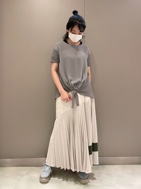 「TRANSIT（トランジット）のアイテム（トップス）」を使った、なべさん（レディース・161cm）の夏コーディネート